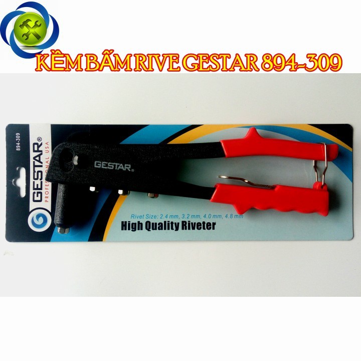 Kìm rút đinh rive Gestar 10" đỏ 894-309