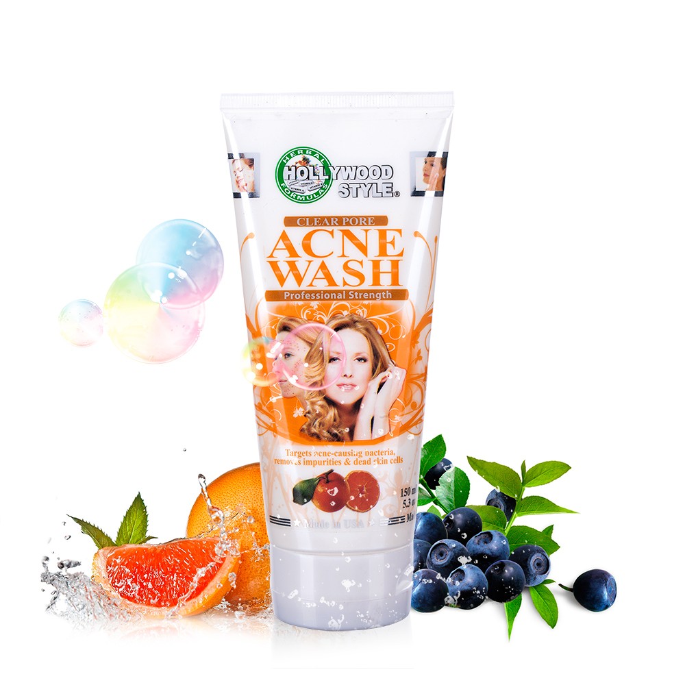 Sữa Rửa Mặt Dành Cho Da Mụn Hollywood Style Clear Pore Acne Wash 150ml
