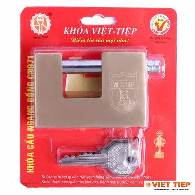 Khoá việt tiệp đồng ngang cn971 - dài 73mm - nặng 480g