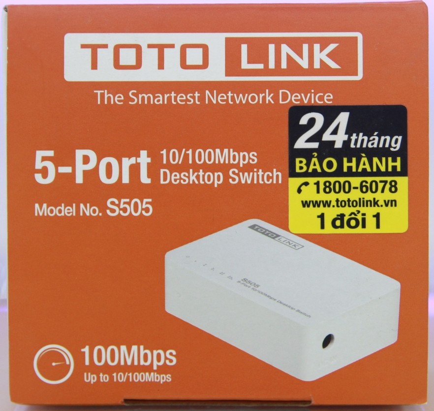 Switch 5 port totolink s505 100mbps - hãng phân phối chính thức )