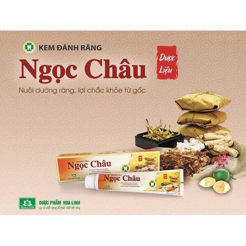 Combo 2 chai Kem đánh răng dược liệu Ngọc Châu 100g