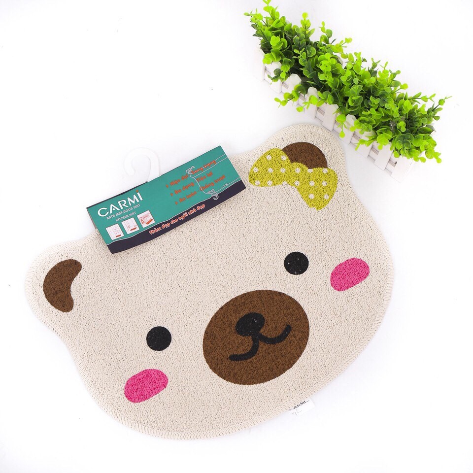 Thảm lau chân carmi hình gấu xinh xắn