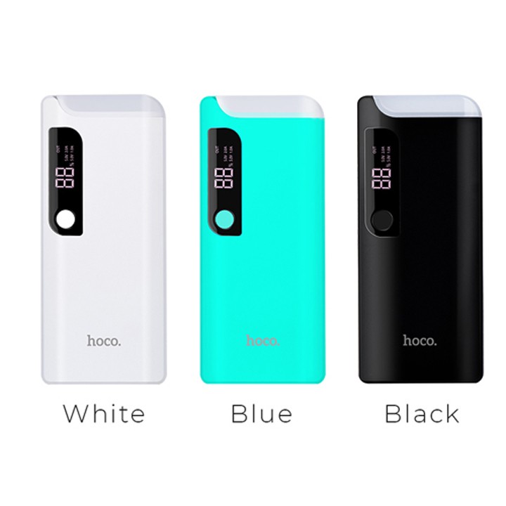 Hoco - pin sạc dự phòng b27 dung lượng 15000mah - 2 cổng usb - có lcd, có đèn led