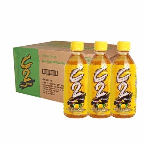 Trà xanh C2 hương chanh 360ml - Thùng 24 chai
