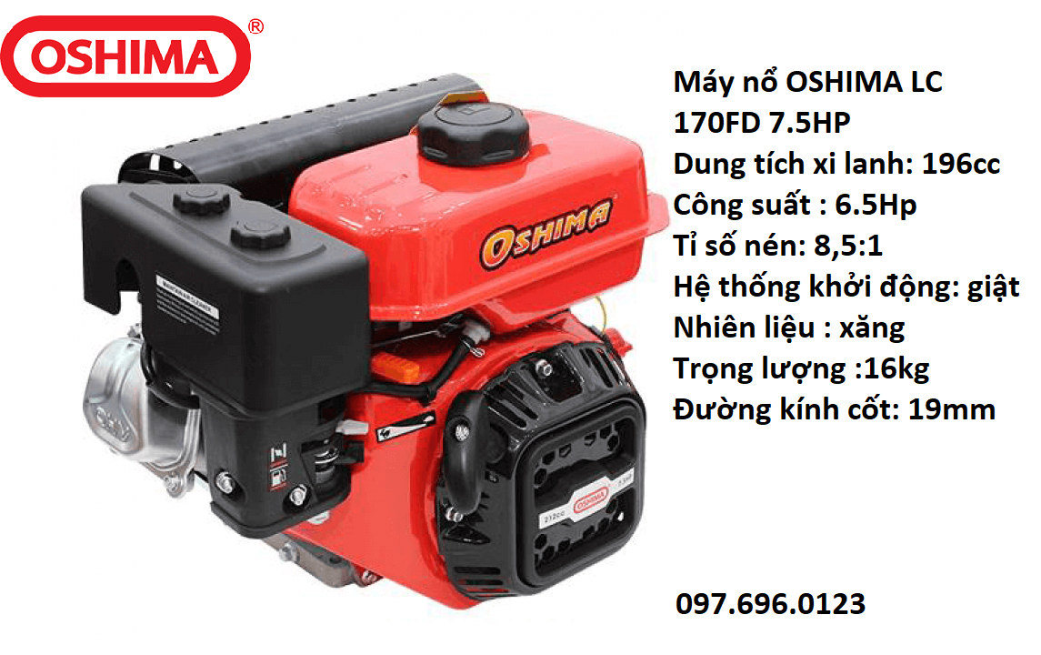 MÁY NỔ ĐỘNG CƠ OSHIMA LC170FD