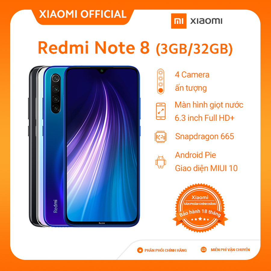 Điện thoại Xiaomi Redmi Note 8 (3GB/32GB)