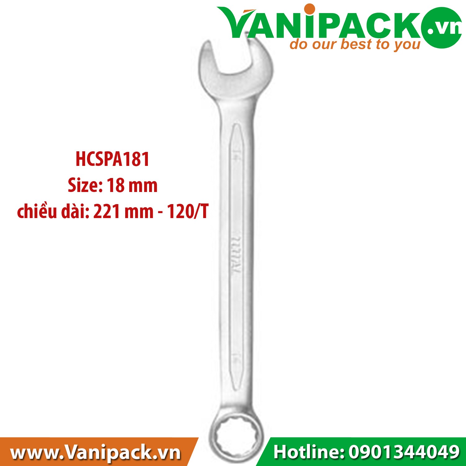 Cờ lê vòng miệng Total HCSPA181 - 18mm