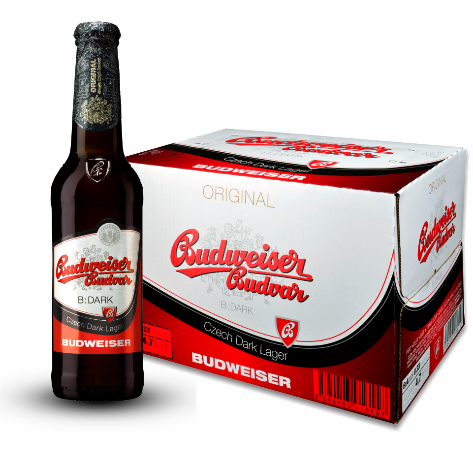 Bia Budweiser Budvar đen thùng 24 lon x 330ml