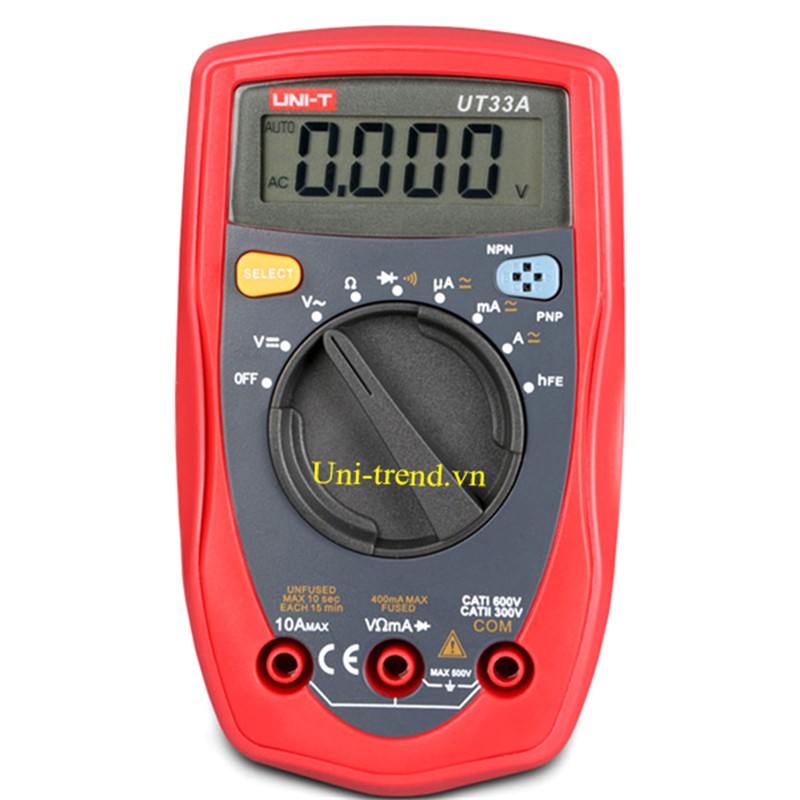 ĐỒNG HỒ VẠN NĂNG ĐIỆN TỬ UNI-T UT33A