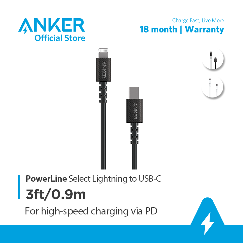 Cáp Anker PowerLine Select Lightning to USB-C A8612/A8613