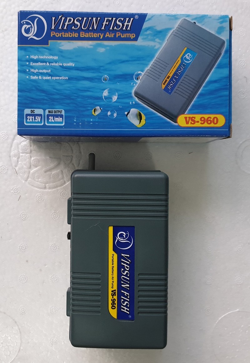 Máy sủi oxy pin vipsun 960 - hàng công ty