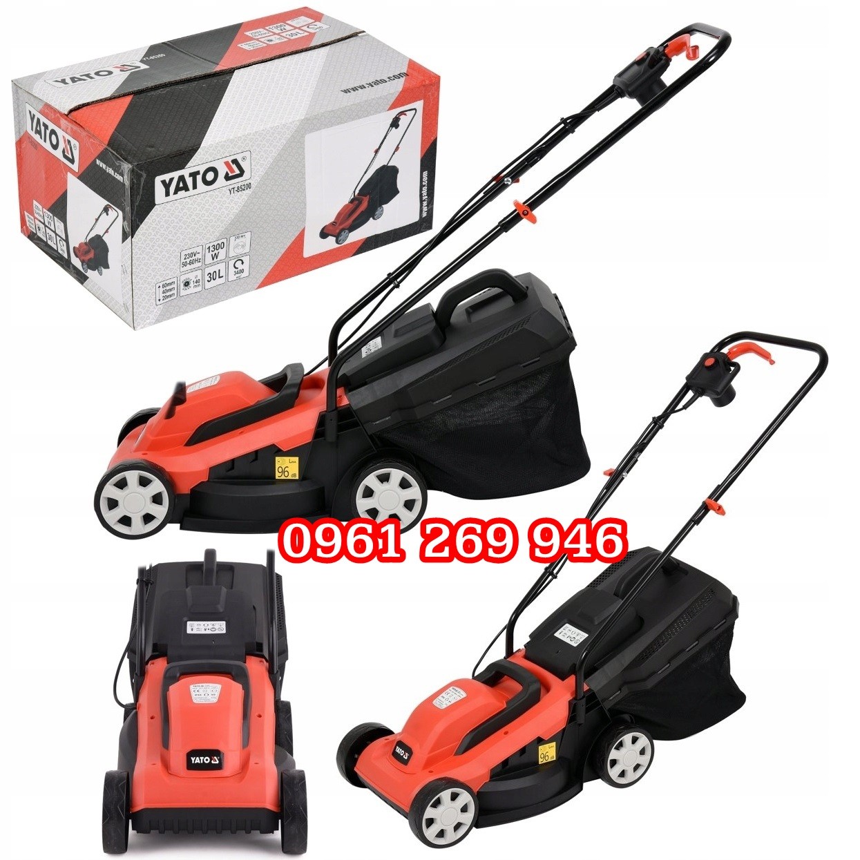 Máy cắt, xén cỏ điện đẩy tay YT-85200 - 1300W