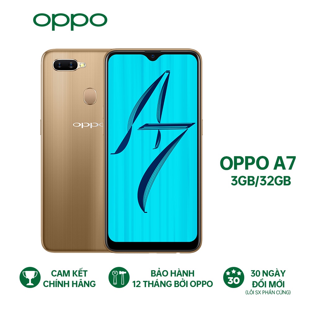 Điện thoại Oppo A7 - 3GB RAM, 32GB, 6.2 inch