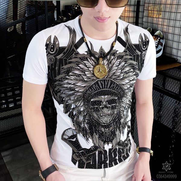 Áo thun nam body in hình