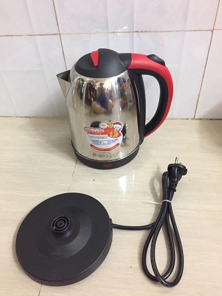 Đồ gia dụng ấm đun siêu tốc inox tự động ngắt khi nước sôi pengo pg-218 1.8 lít