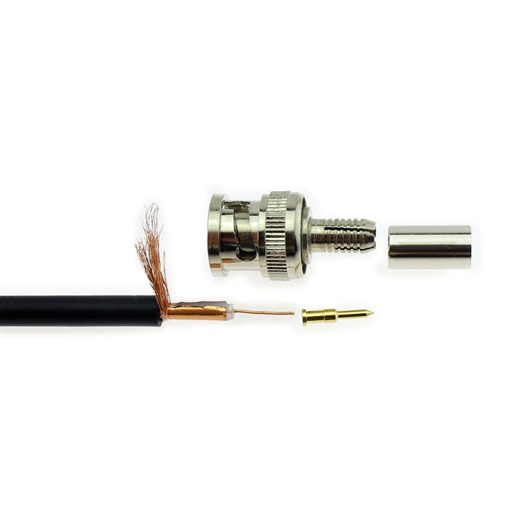Bộ 10 cái Đầu nối Jack BNC dạng bóp ngang 75-3 RG59 (Mã SP: SP001908)