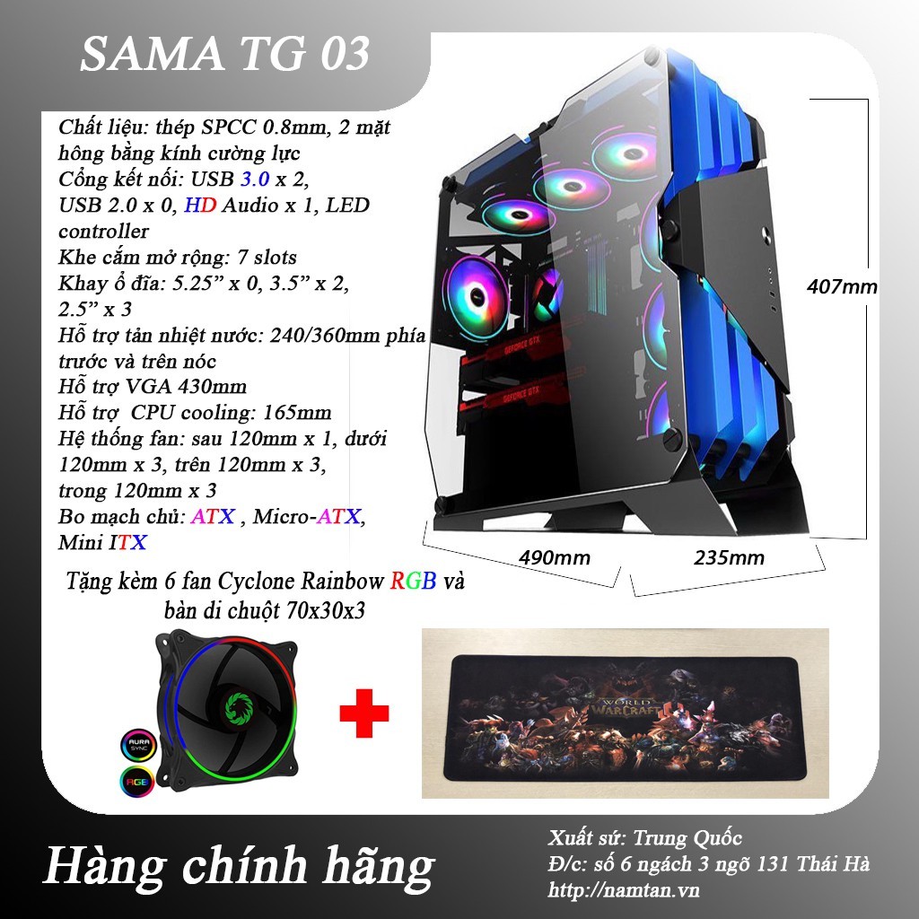 Vỏ máy tính - Case Sama TG-03