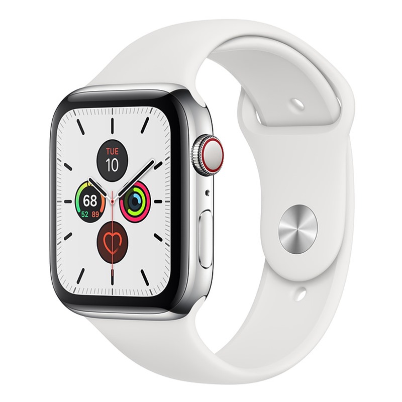 Đồng hồ thông minh Apple Watch Series 5 LTE  - 44mm, viền thép dây cao su
