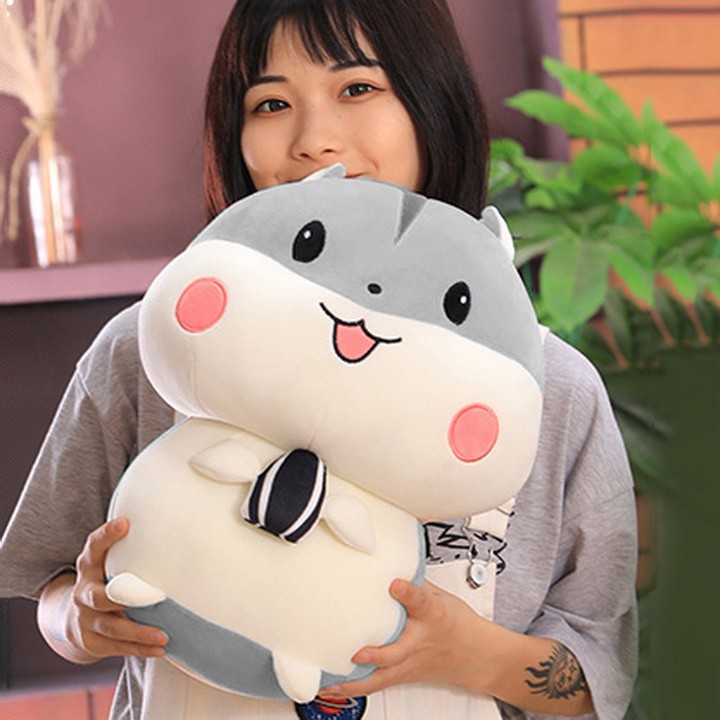 Gấu bông chuột hamster 40cm tnb01 màu xám - winwinshop88