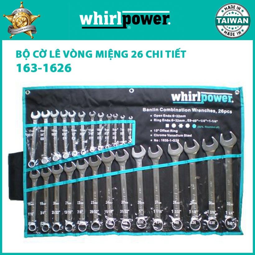 Bộ cờ lê đa năng 26 chi tiết Whirl Power 163-1626
