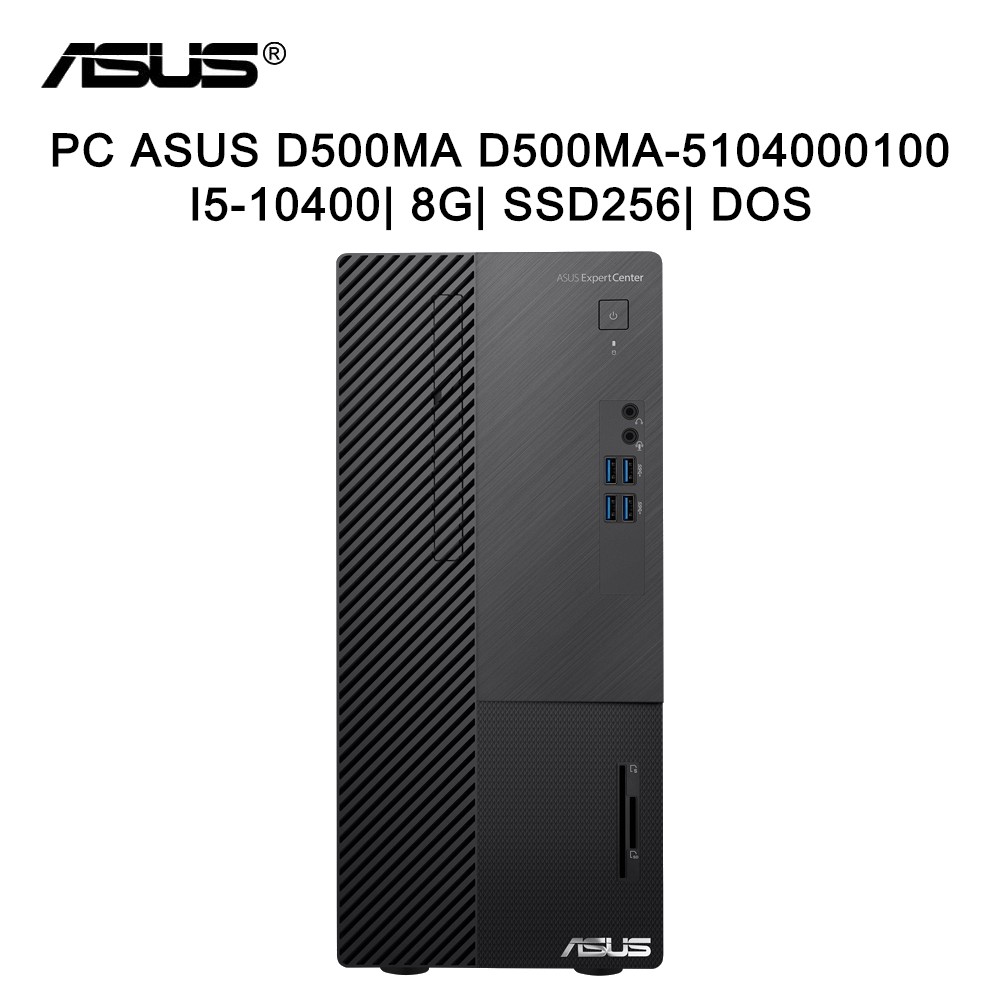 Máy tính để bàn Asus ExpertCenter D5 Mini Tower D500MA-5104000100 - Intel Core i5-10400, 8GB RAM, SSD 256GB, Intel UHD Graphics 630