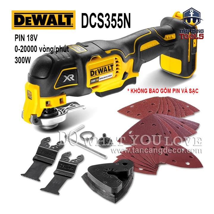 Máy cắt rung đa năng dùng pin dewalt 18v dcs355n