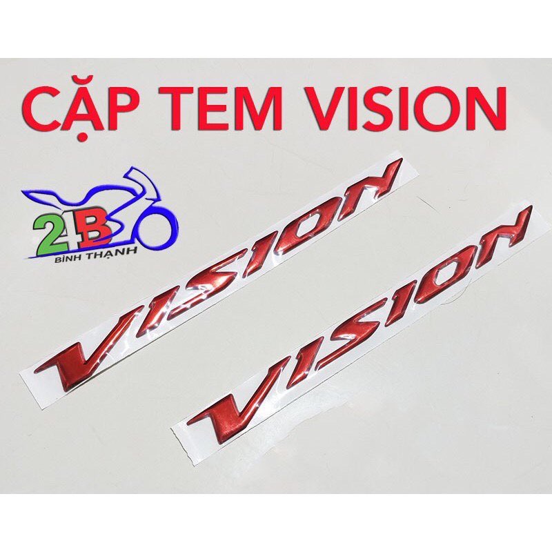 TEM VISION DÁN HÔNG XE (Mã SP: TEMDANHONG VISION)