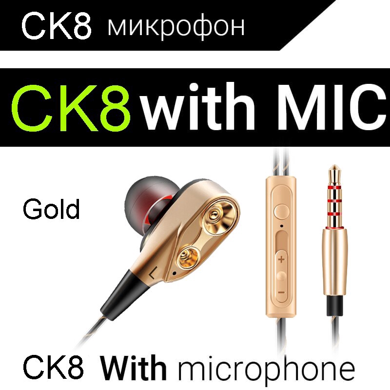 Tai Nghe Nhét Tai Chống Ồn QKZ CK8 Nghe Nhạc CHơi Game Cực Đỉnh Có Mic Đàm Thoại Kết Nối Cổng 3.5mm (Mã SP: CK8_XSM_65.)