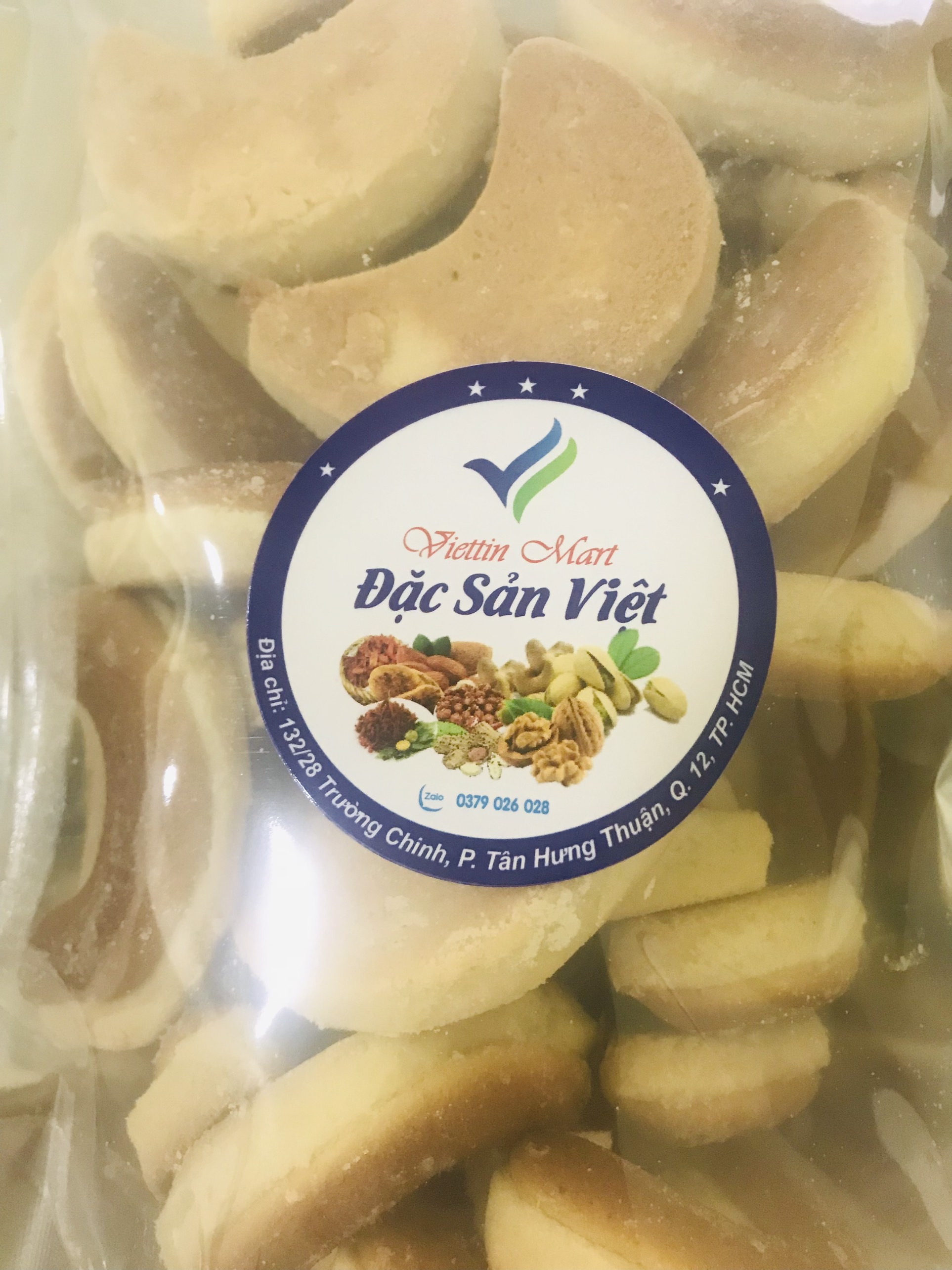 500gr Bánh lưỡi liềm vani bơ sữa thơm ngon (Mã SP: 8936202524933)