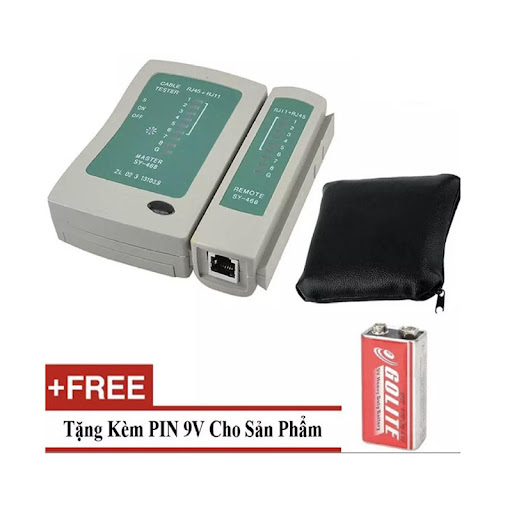 Bộ test cáp mạng đa năng 468 (tặng kèm pin 9V). Bộ test cáp, hộp kiểm tra dây mạng RJ45 (Mã SP: 3815_68189216)