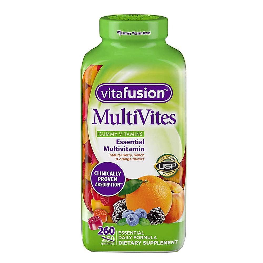 Kẹo dẻo bổ sung đa vitamine dành cho người trưởng thành MultiVites Gummy của Vitafusion hợp 260viên Mỹ