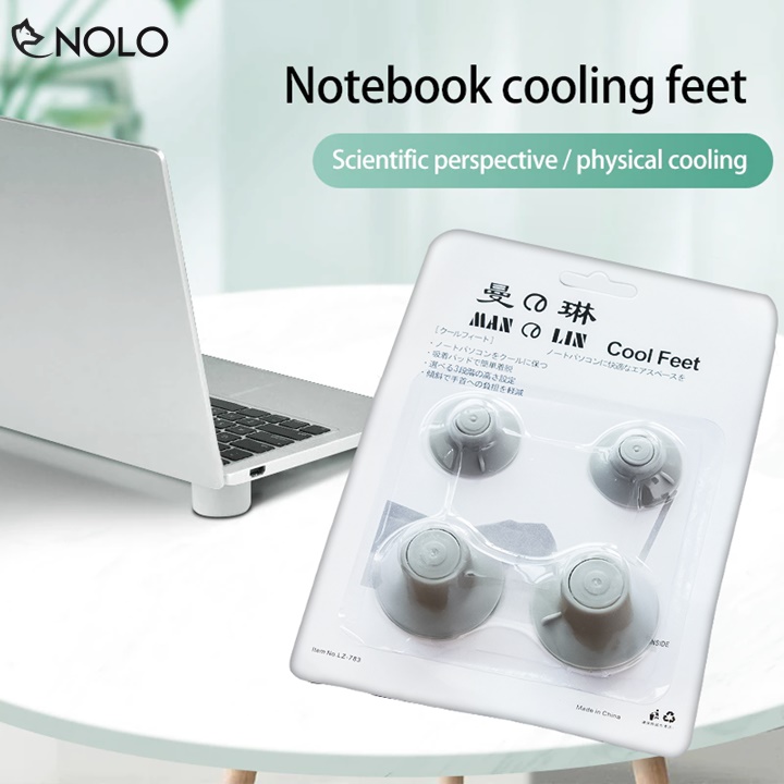 Bộ 4 Nút Chân Kê Laptop Giá Đỡ Laptop Tản Nhiệt Chất Liệu Nhựa PVC Phù Hợp Cho Tất Cả Laptop (Mã SP: nuttannhietlaptop)