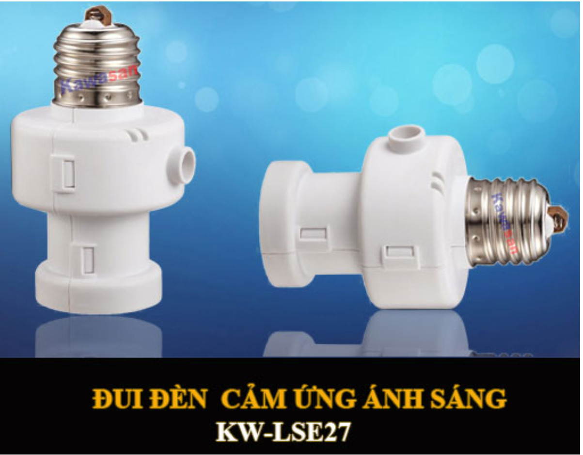 Đui đèn cảm ứng ánh sáng kawasan lse27-time