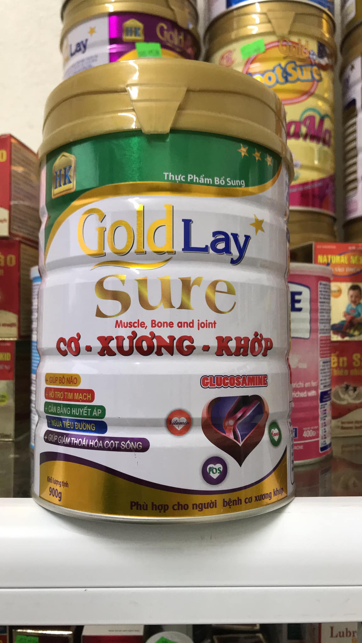 Sữa Goldlay Sure 900g dinh dưỡng cân đối cho cơ xương khớp