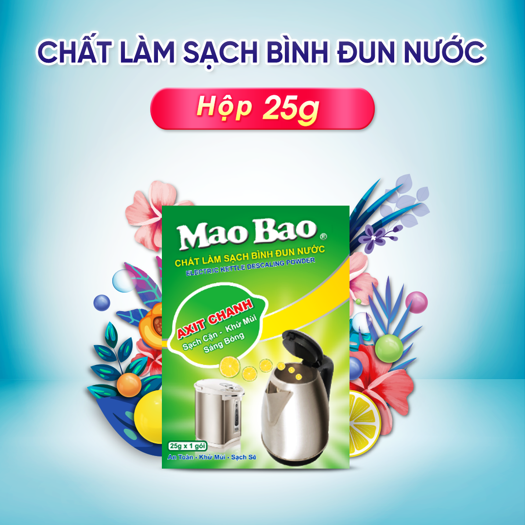 Chất làm sạch bình đun nước Mao Bao 25g x1 gói