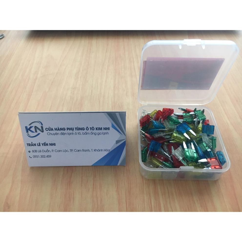 10 cái cầu chì chân nhỏ (kim ngắn) xe hơi xe máy từ 10A-30A (Hàng mới TQ Sx) (Mã SP: 11477415240)