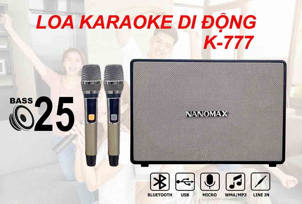 Dàn Karaoke Di Động Nanomax K-777 (Mã SP: K-777)