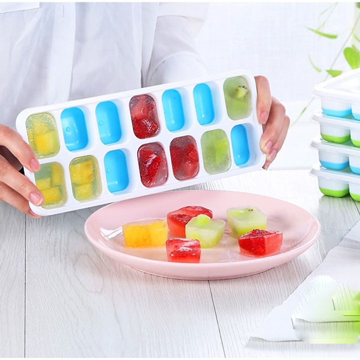Khay đá silicon có nắp đậy (Mã SP: 2999_83041283)