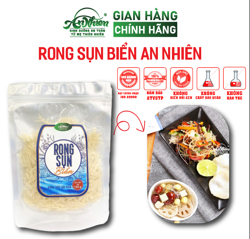 Rong Sụn Biển An Nhiên 150g, Thực Phẩm Chay Dinh Dưỡng, Rau Sạch Healthy, Đồ Ăn Chay (Mã SP: 893609333 0521)