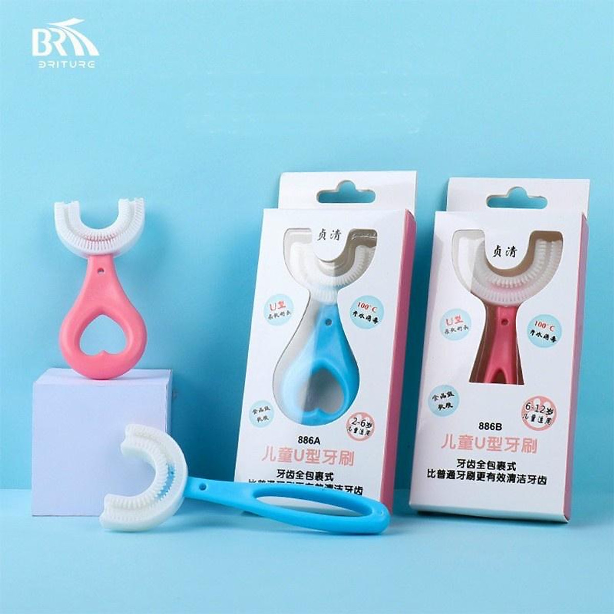 Bàn Chải Đánh Răng Chữ U Thông Minh Chất Liệu Silicon Cho Bé (Mã SP: 4099_92927255)