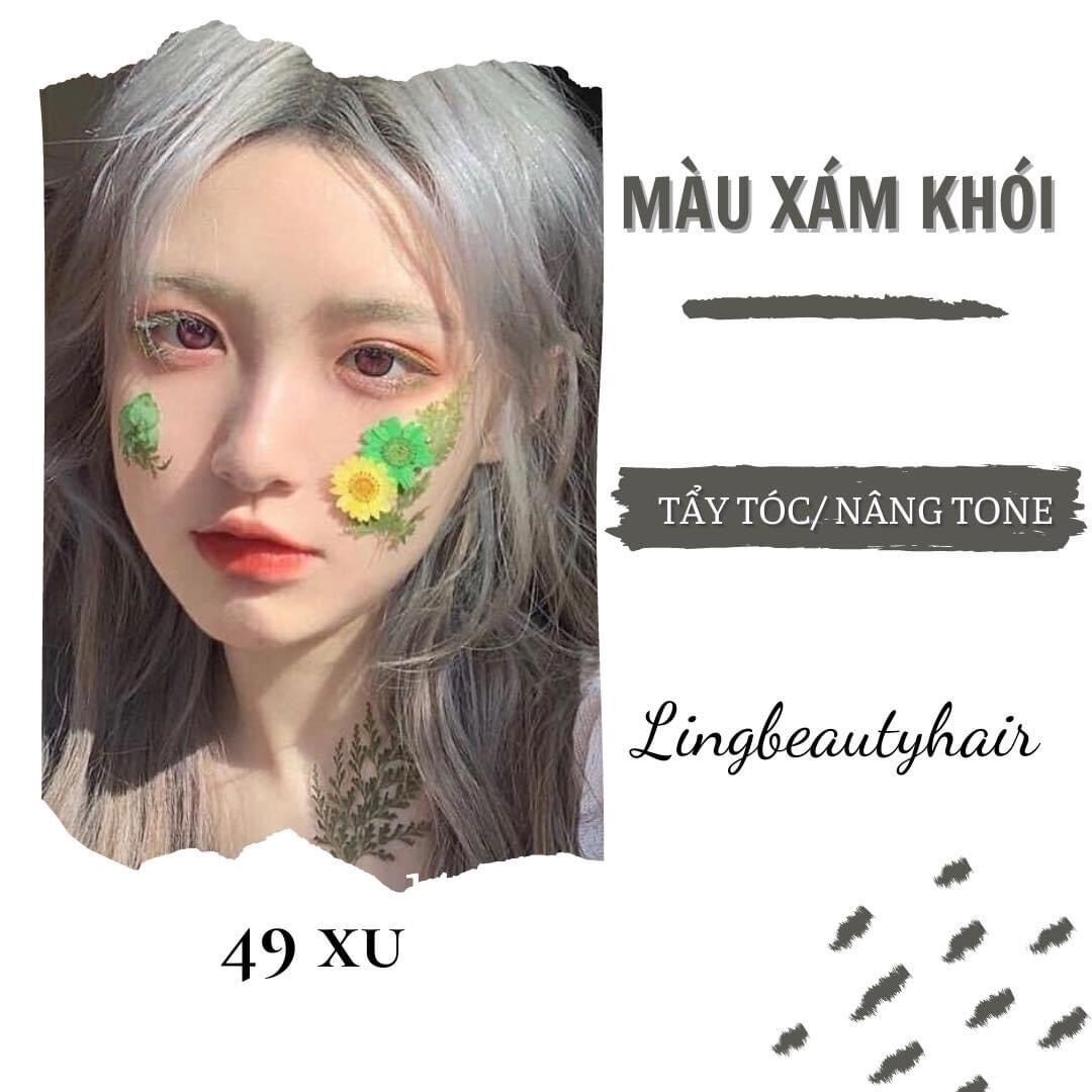 Thuốc Nhuộm Tóc Xám Khói Kèm Oxi Trợ Nhuộm và Gang Tay (Mã SP: nhuom63)