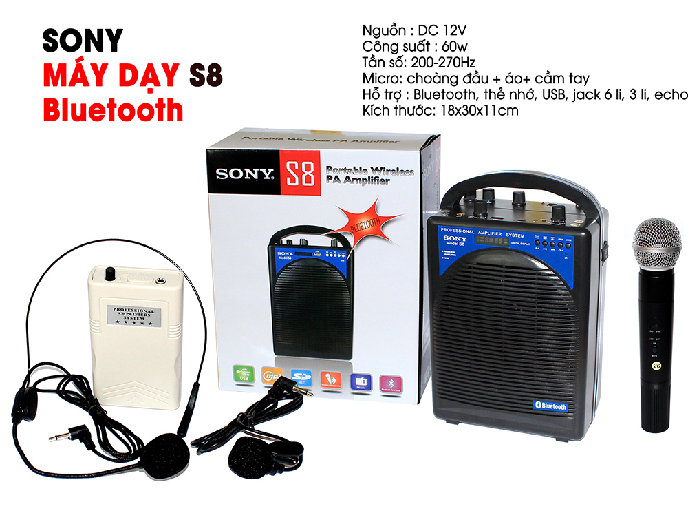 Loa trợ giảng Bluetooth Sony S8 (Mã SP: Sony S8)