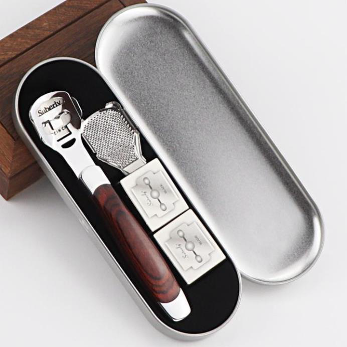 (CHÍNH HÃNG) Dụng cụ chà mài gót chân inox tẩy da chết bằng tay tiện lợi (Mã SP: u6o-SKU146)