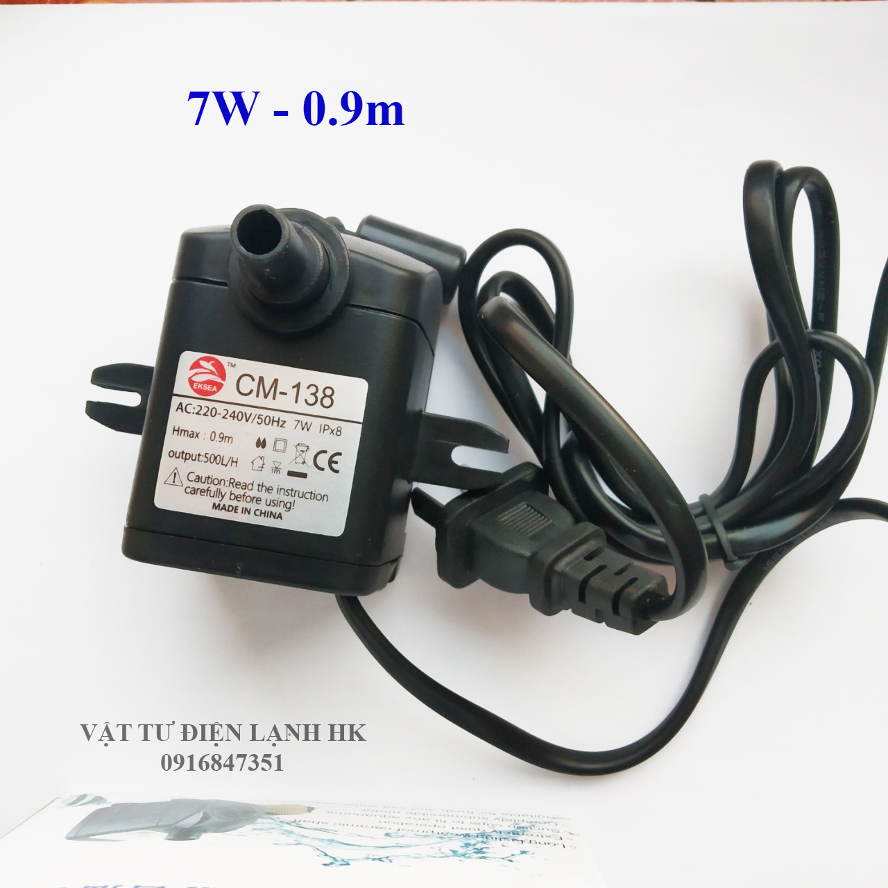 Bơm chìm mini 7W - 220V quạt điều hoà hơi nước - bể cá thủy cảnh - hòn non bộ (Mã SP: 4018_99626710)