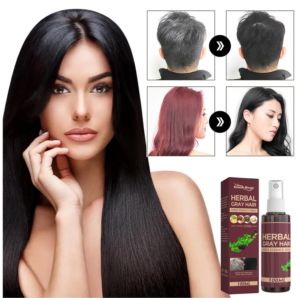 (Loại tốt) Tinh dầu dưỡng xịt đen tóc vĩnh viễn phục hồi tóc bạc , giảm rụng tóc từ thảo dược, cách chăm sóc tóc tại nhà (Mã SP: 280_101219398)