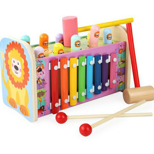 Bộ đồ búa đập chuột bằng gỗ kết hợp đánh đàn ( cho trẻ từ 2 tuổi) (Mã SP: 1473_101860334)