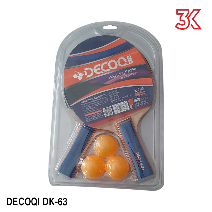 Bộ 2 vợt bóng bàn kèm 3 bóng bàn DECOQI DK-63,DK-64 [Tặng mã 50k] [FreeShip] [Ảnh thật] [Chính hãng] (Mã SP: 447)