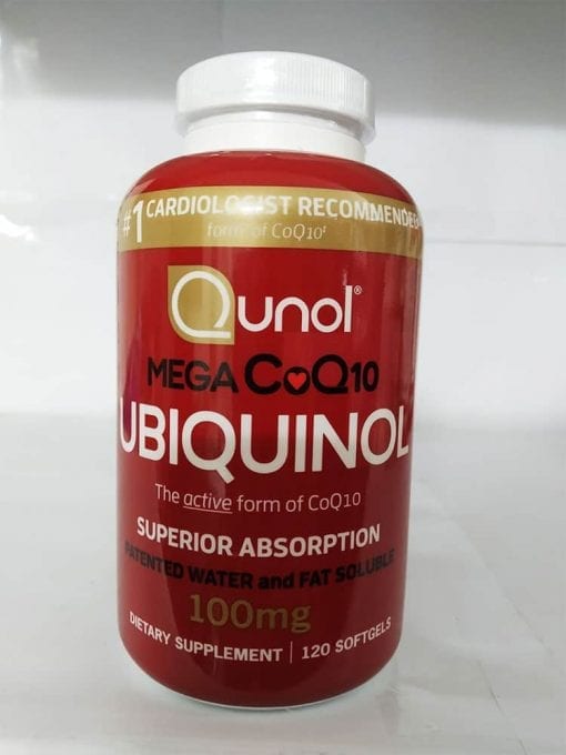 Bổ sung CoQ10 cho tim Ubiquinol Qunol Mega CoQ10 Ubiquinol 100mg 120 viên (Mã SP: QUNOL1)