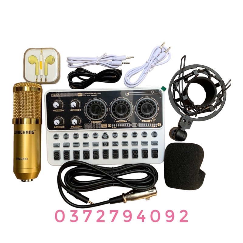 Bộ Sound card k900 + micro bm900  bảo hành 12 tháng (Mã SP: k902)