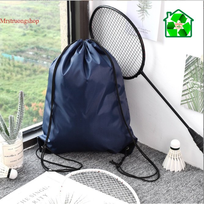 Túi Vải chống nước dây rút polyester kiểu ba lô vải D210 in logo quảng cáo Trương Gia Túi Vải - Túi Canvas (Mã SP: TG521)